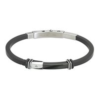 Bracciale Rosso Amante Uomo in Acciaio Diamante 0.01 Ct UBR040KM - UBR040KM